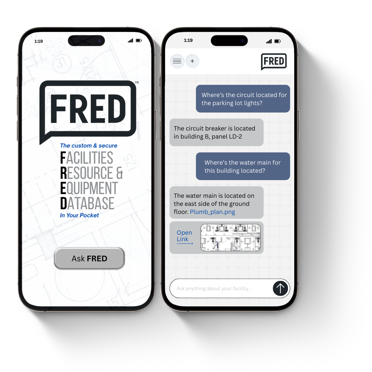 FRED app on phone